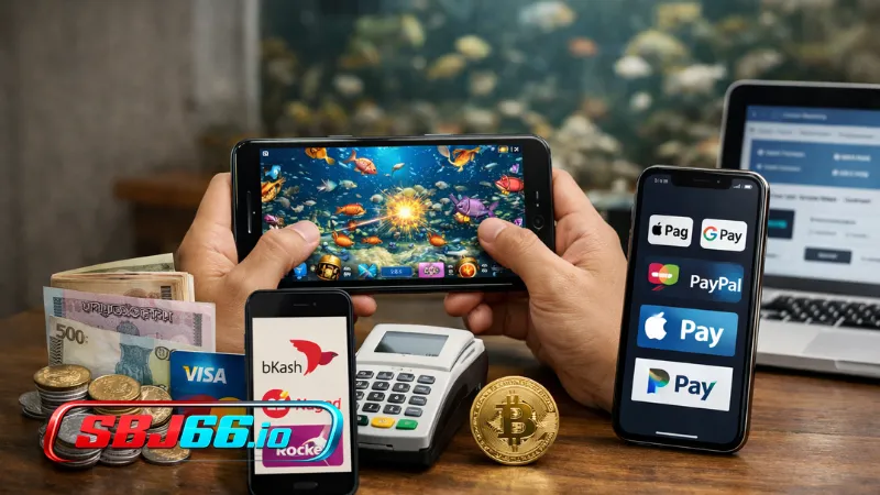 Payment options for fish shooting games at SBJ66